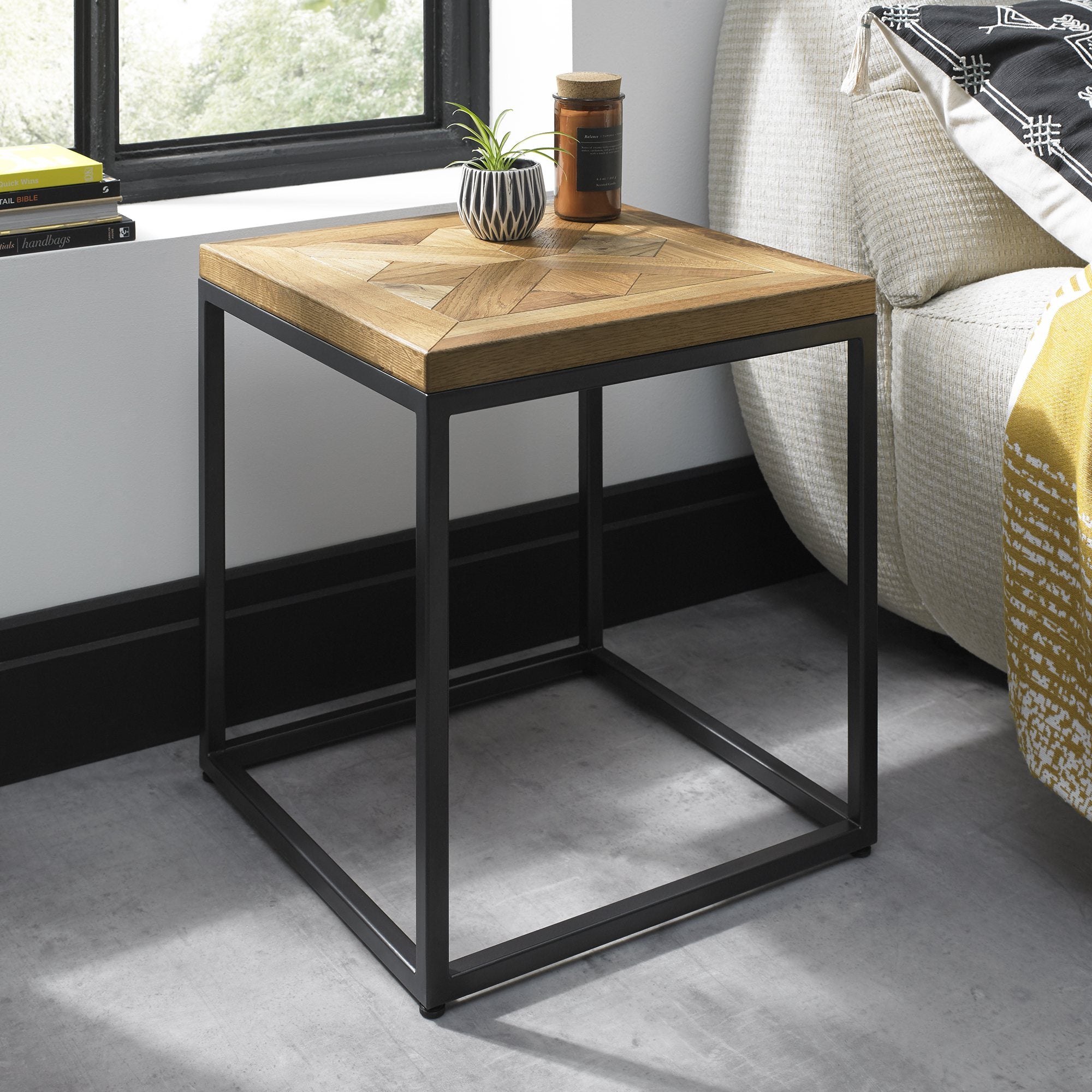 Bentley Designs Indus Rustic Oak Lamp Table