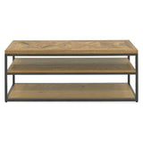 Bentley Designs Indus Rustic Oak Open Entertainment Unit