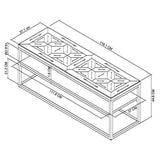 Bentley Designs Indus Rustic Oak Open Entertainment Unit