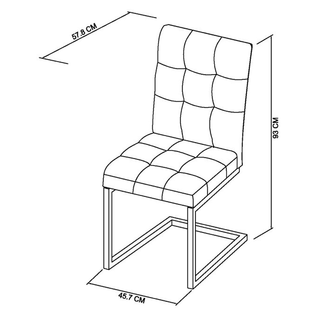 Bentley Designs Athena Upholstered Cantilever Chairs (Pair)
