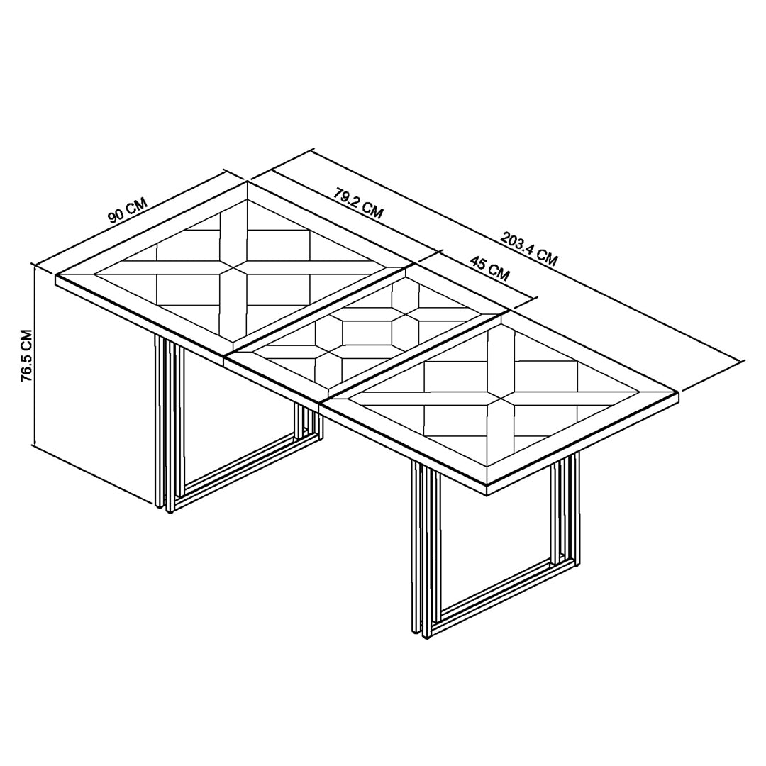 Bentley Designs Athena Fumed Oak 4-6 Dining Table