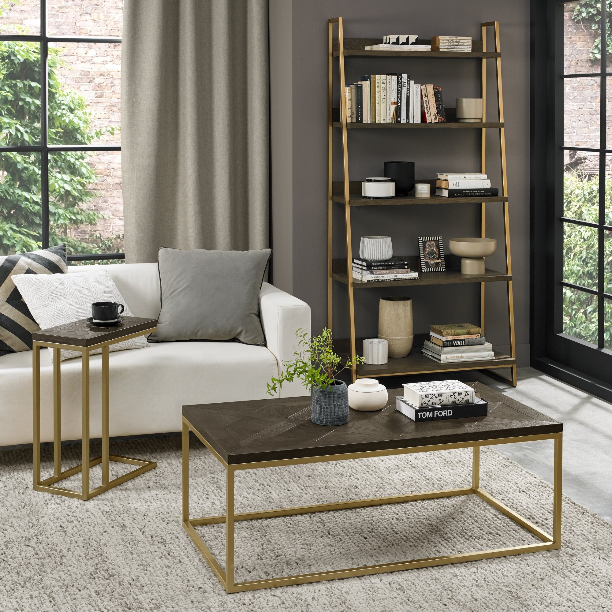 Bentley Designs Athena Fumed Oak Open Display Unit