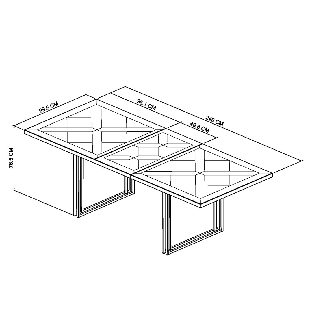 Bentley Designs Athena Fumed Oak 6-8 Dining Table