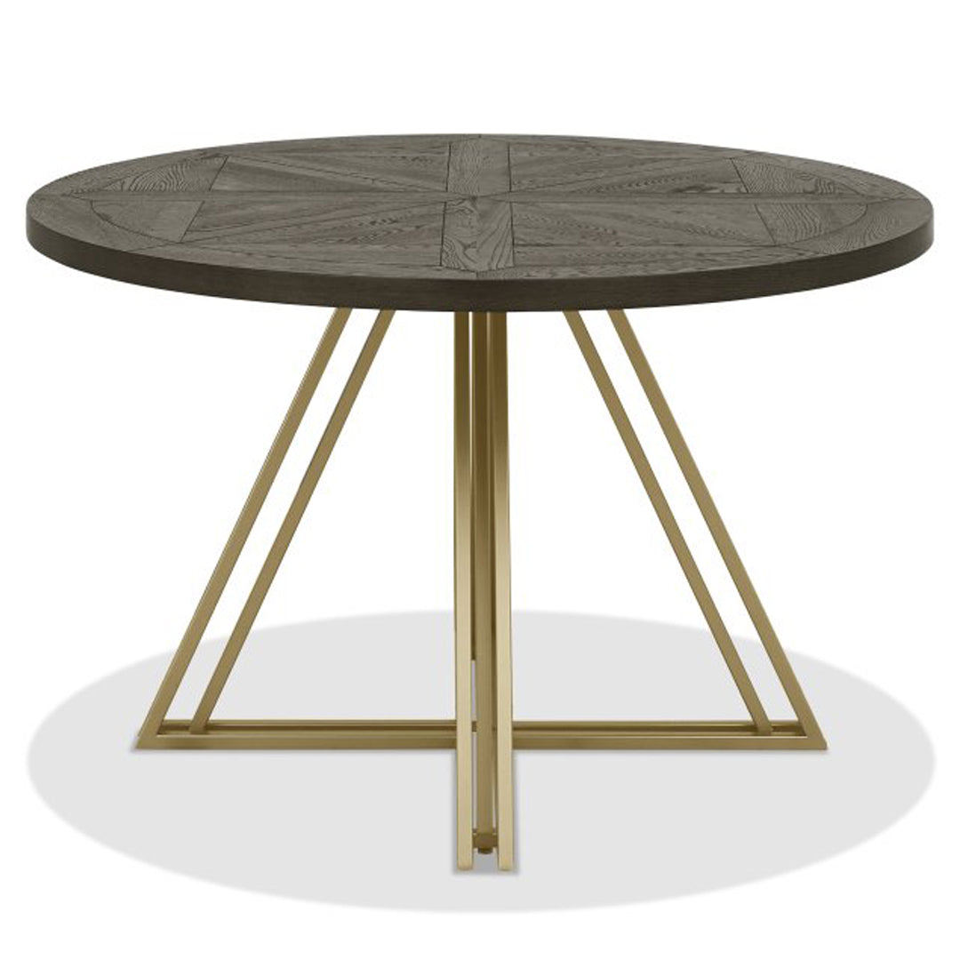 Bentley Designs Athena Fumed Oak 4 Seater Circular Dining Table
