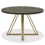 Bentley Designs Athena Fumed Oak 4 Seater Circular Dining Table