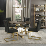 Bentley Designs Athena Fumed Oak 4 Seater Dining Table & 4 Cantilever Chairs