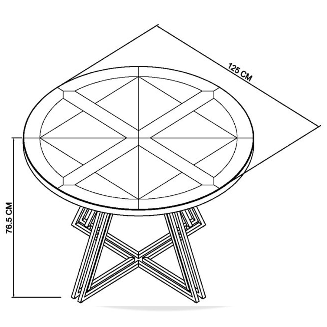 Bentley Designs Athena Fumed Oak 4 Seater Circular Dining Table