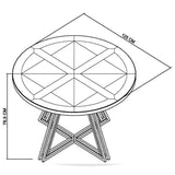 Bentley Designs Athena Fumed Oak 4 Seater Circular Dining Table
