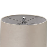 Alberta Metallic Glass Lamp With Velvet Shade