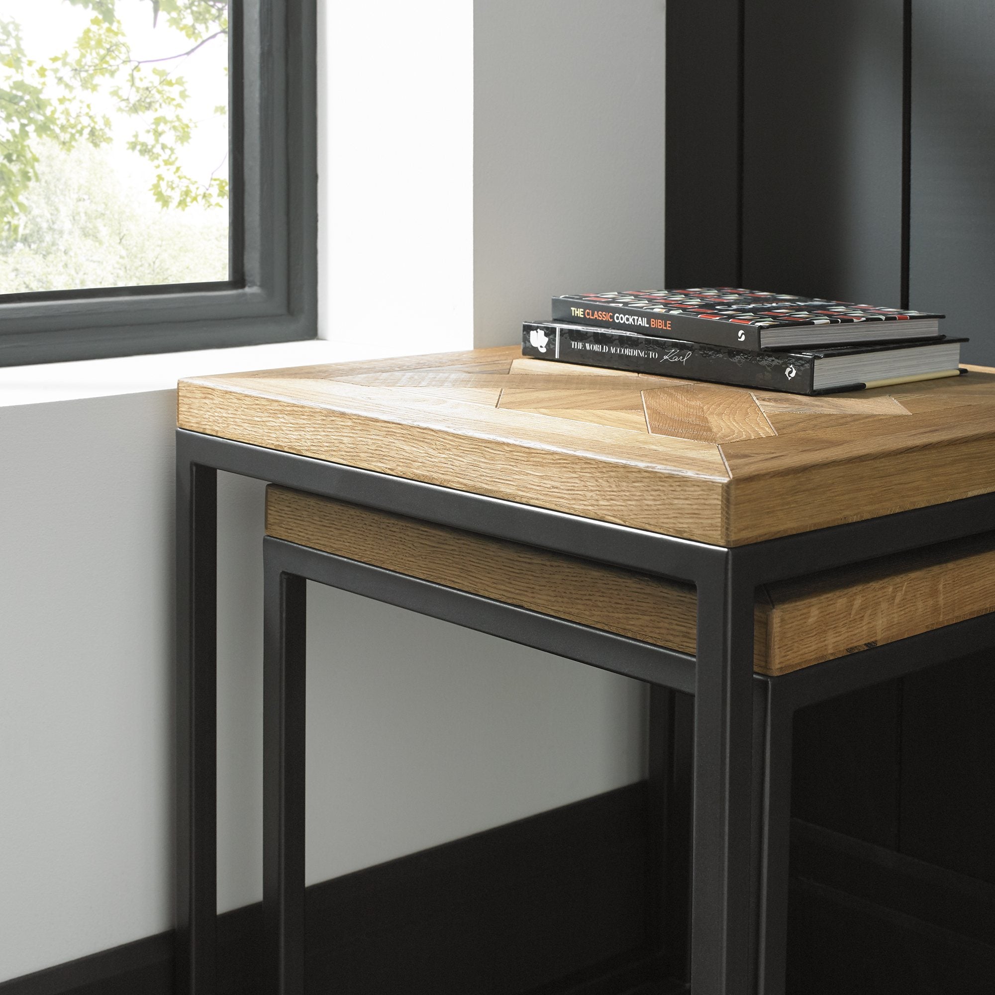 Bentley Designs Indus Rustic Oak Nest of Tables