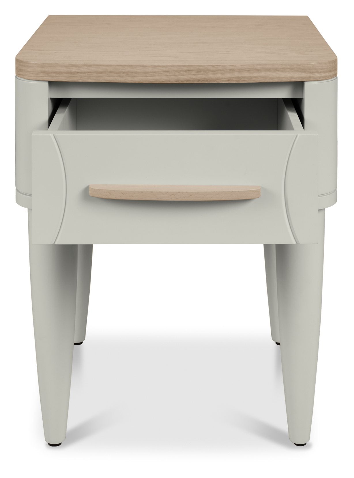 Bentley Designs Larsen Scandi Oak & Soft Grey 1 Drawer Nightstand