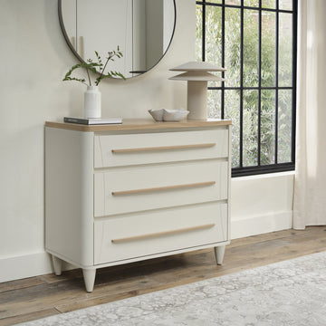 Bentley Designs Larsen Scandi Oak & Soft Grey 3 Drawer Chest