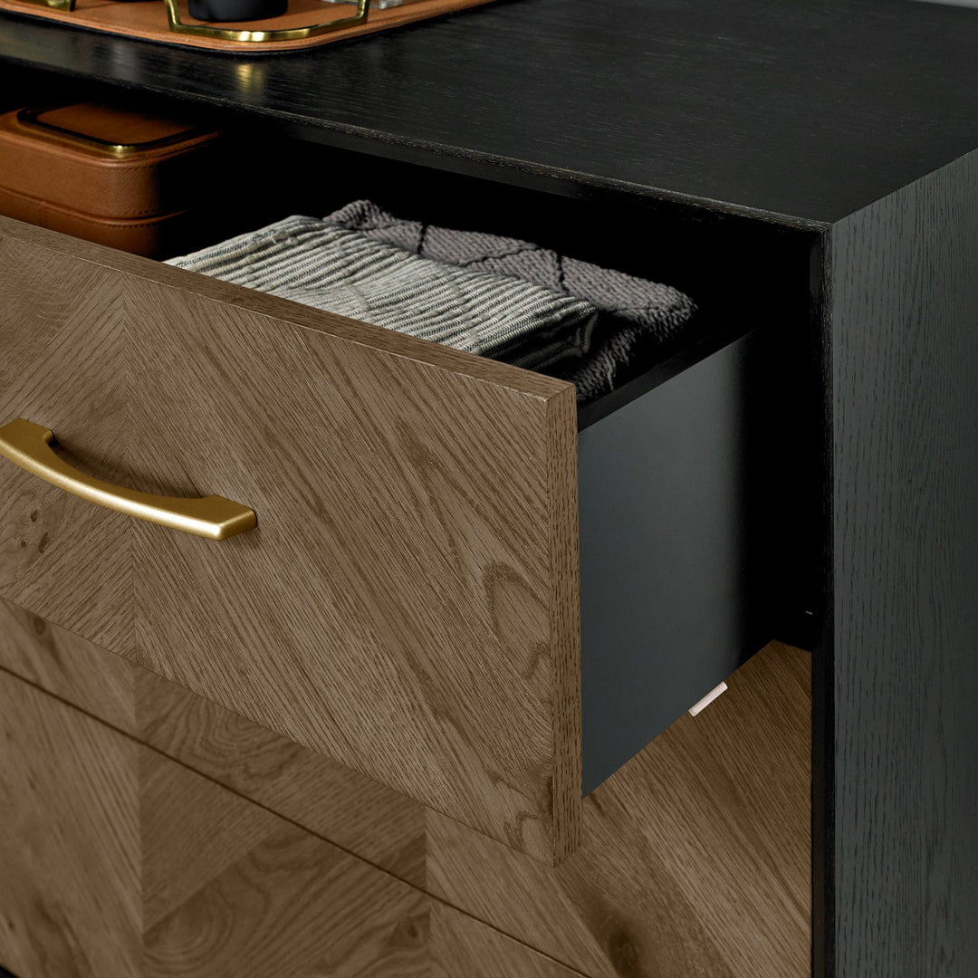 Bentley Designs Sienna Fumed Oak 3 Drawer Chest
