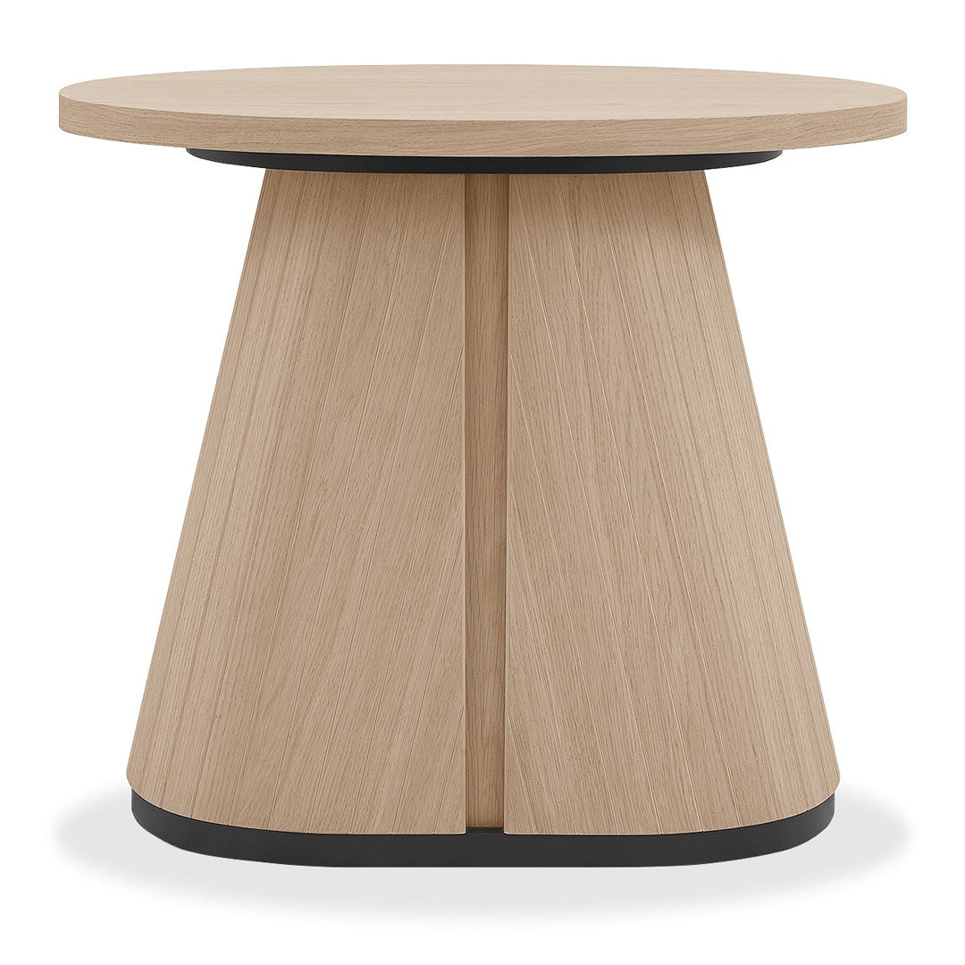 Bentley Designs Vega Scandi Oak & Peppercorn Oval Lamp Table