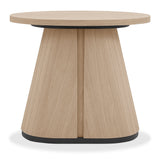 Bentley Designs Vega Scandi Oak & Peppercorn Oval Lamp Table