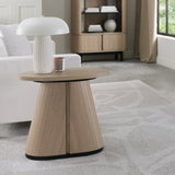 Bentley Designs Vega Scandi Oak & Peppercorn Oval Lamp Table