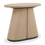 Bentley Designs Vega Scandi Oak & Peppercorn Oval Lamp Table
