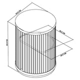 Bentley Designs Vega Scandi Oak & Peppercorn Round Lamp Table