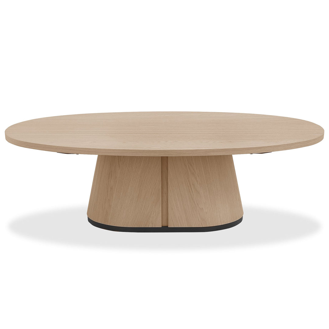 Bentley Designs Vega Scandi Oak & Peppercorn Oval Coffee Table