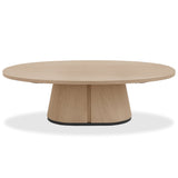 Bentley Designs Vega Scandi Oak & Peppercorn Oval Coffee Table