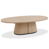 Bentley Designs Vega Scandi Oak & Peppercorn Oval Coffee Table