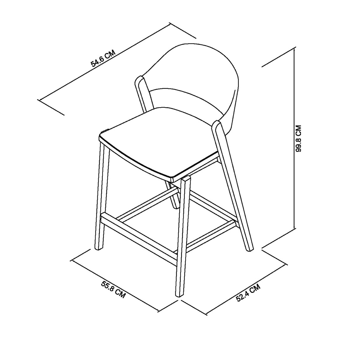 Bentley Designs Vega Scandi Oak Bar Stool