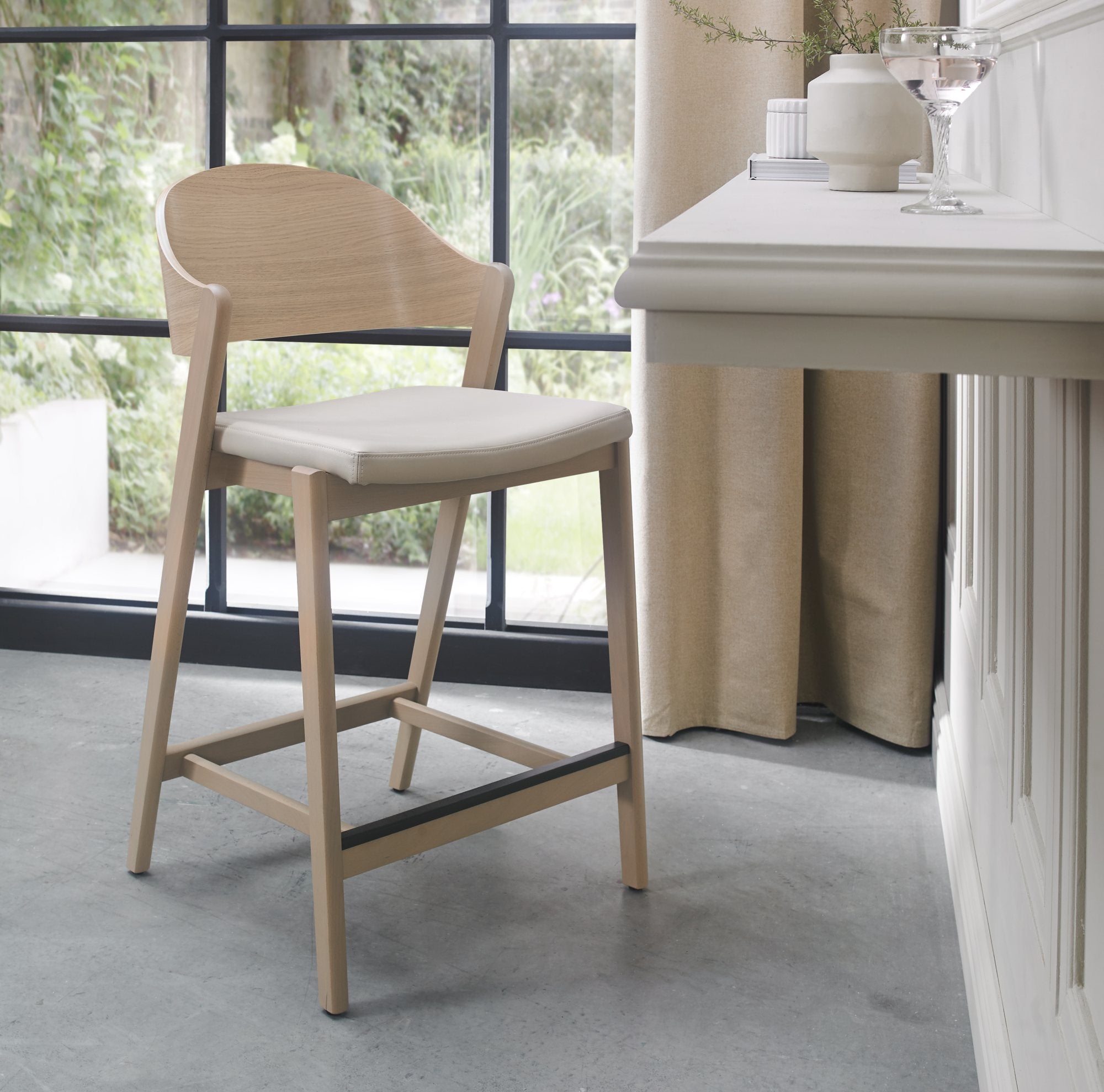 Bentley Designs Vega Scandi Oak Bar Stool