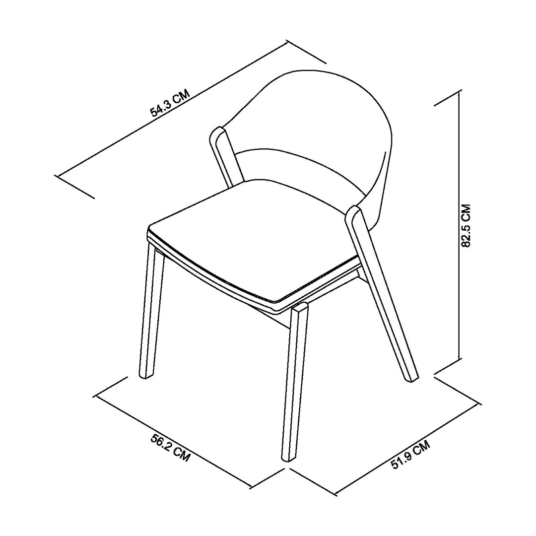 Bentley Designs Vega Scandi Oak Ply Back Chairs (Pair)