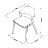 Bentley Designs Vega Scandi Oak Ply Back Chairs (Pair)