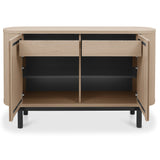 Bentley Designs Vega Scandi Oak & Peppercorn Narrow Sideboard