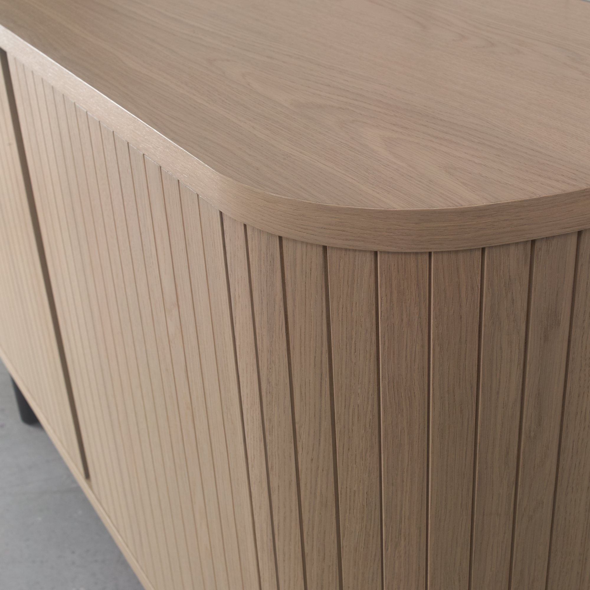 Bentley Designs Vega Scandi Oak & Peppercorn Narrow Sideboard