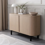 Bentley Designs Vega Scandi Oak & Peppercorn Narrow Sideboard