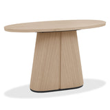 Bentley Designs Vega Scandi Oak & Peppercorn Oval Console Table