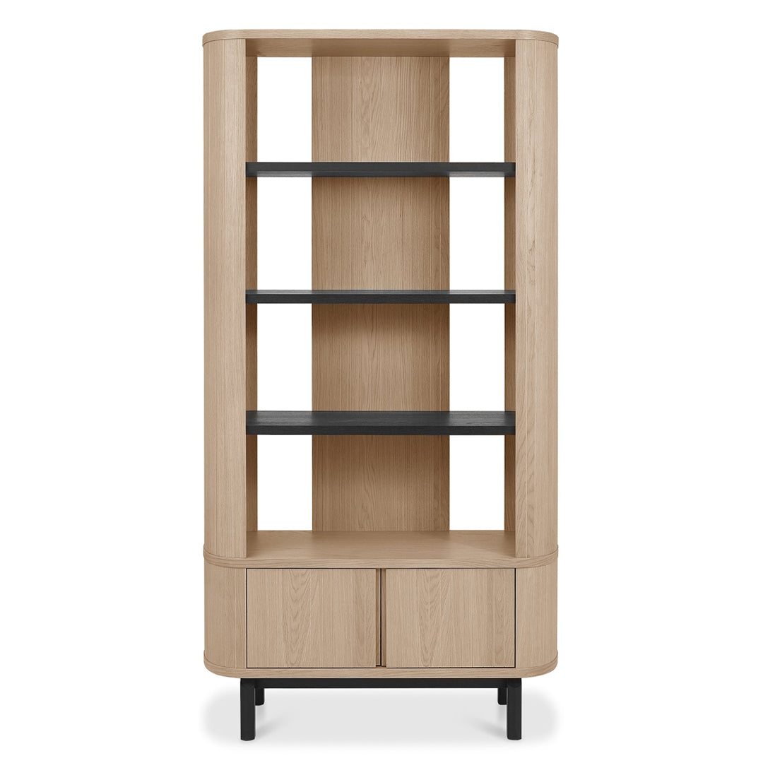 Bentley Designs Vega Scandi Oak & Peppercorn Display Unit