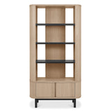 Bentley Designs Vega Scandi Oak & Peppercorn Display Unit