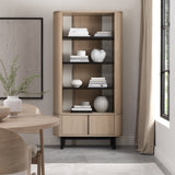 Bentley Designs Vega Scandi Oak & Peppercorn Display Unit