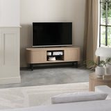 Bentley Designs Vega Scandi Oak & Peppercorn Entertainment Unit