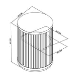 Bentley Designs Vega Grey Oiled Oak & Peppercorn Round Lamp Table