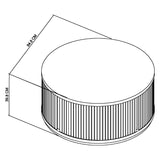 Bentley Designs Vega Grey Oiled Oak & Peppercorn Round Coffee Table