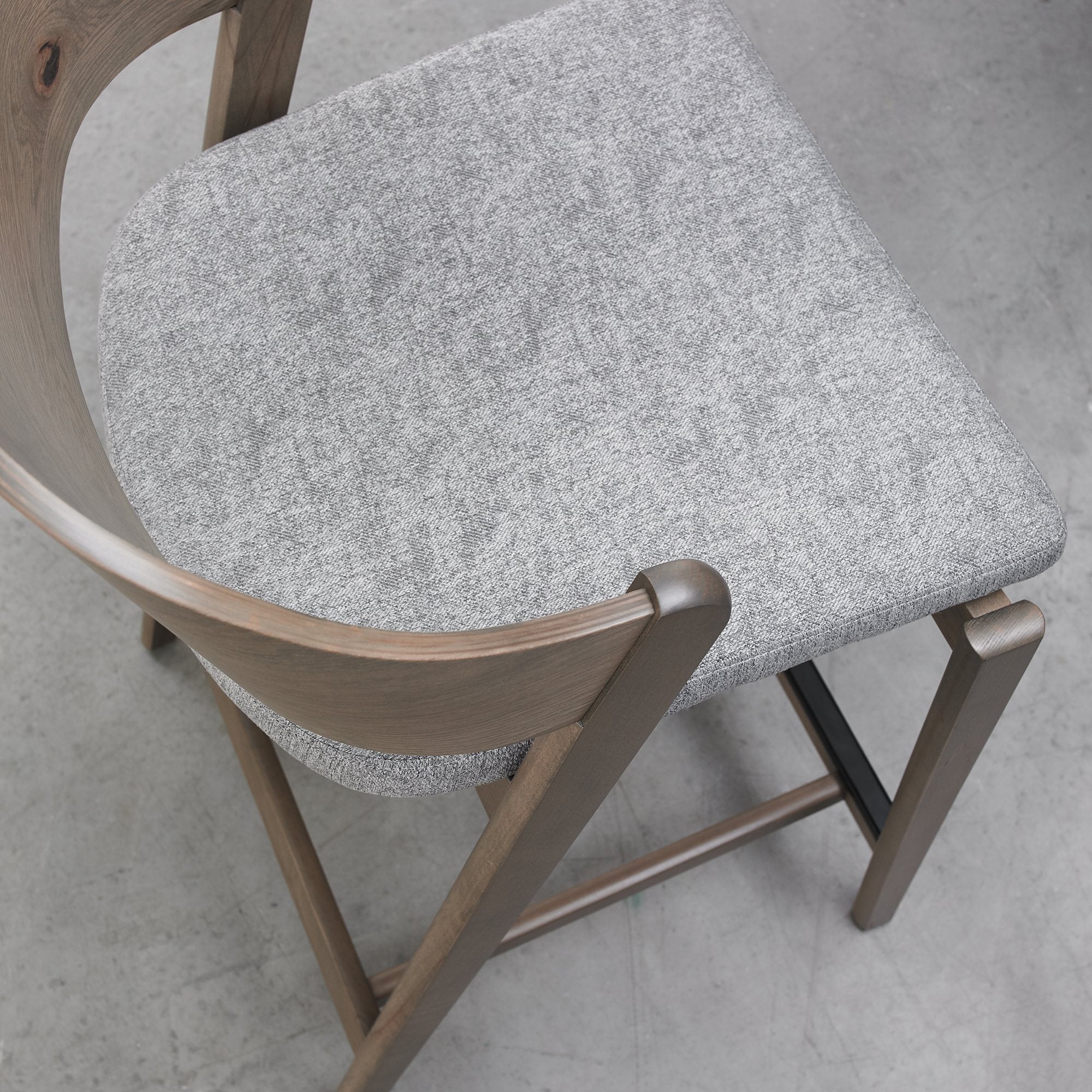 Bentley Designs Vega Grey Oiled Oak Bar Stool
