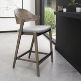 Bentley Designs Vega Grey Oiled Oak Bar Stool