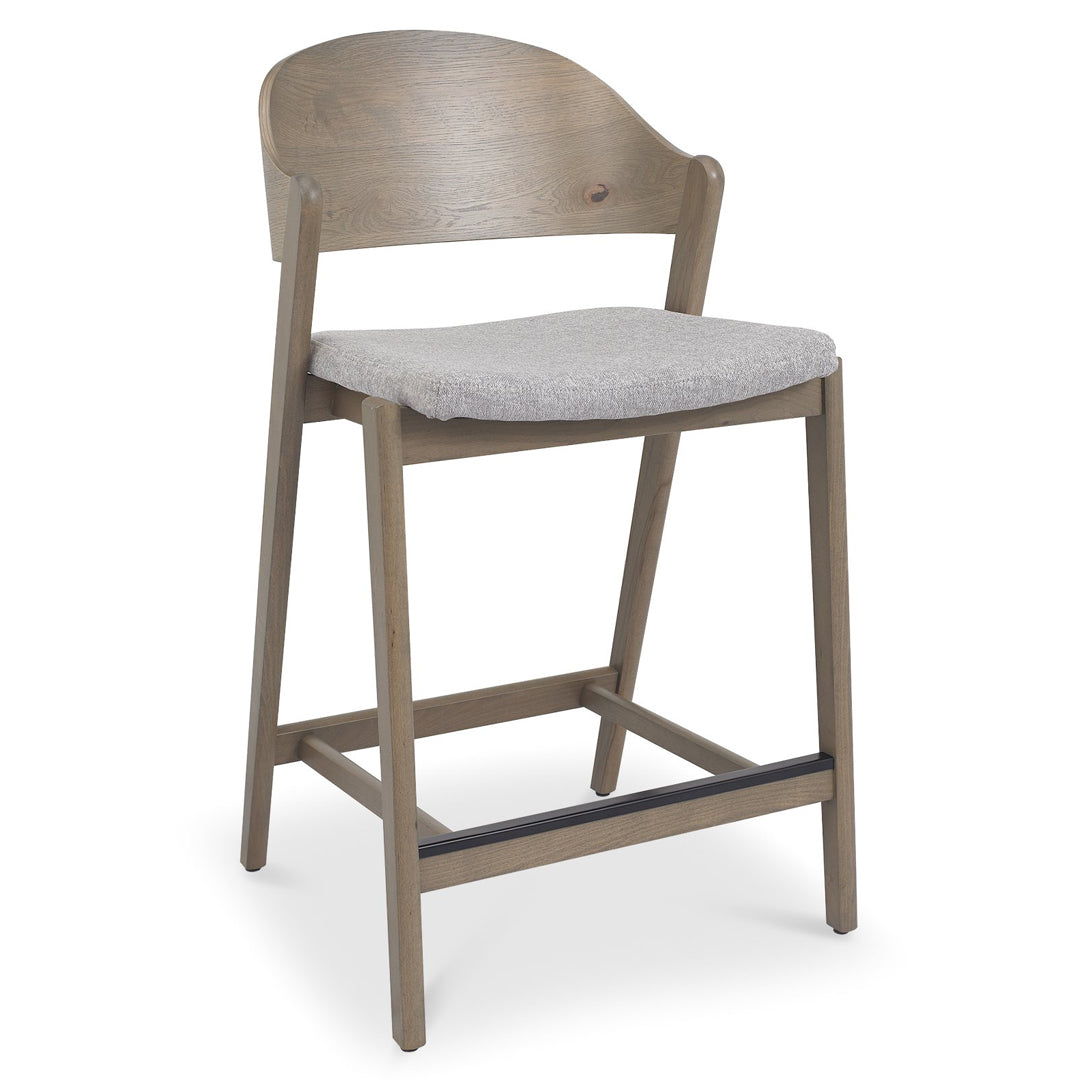 Bentley Designs Vega Grey Oiled Oak Bar Stool