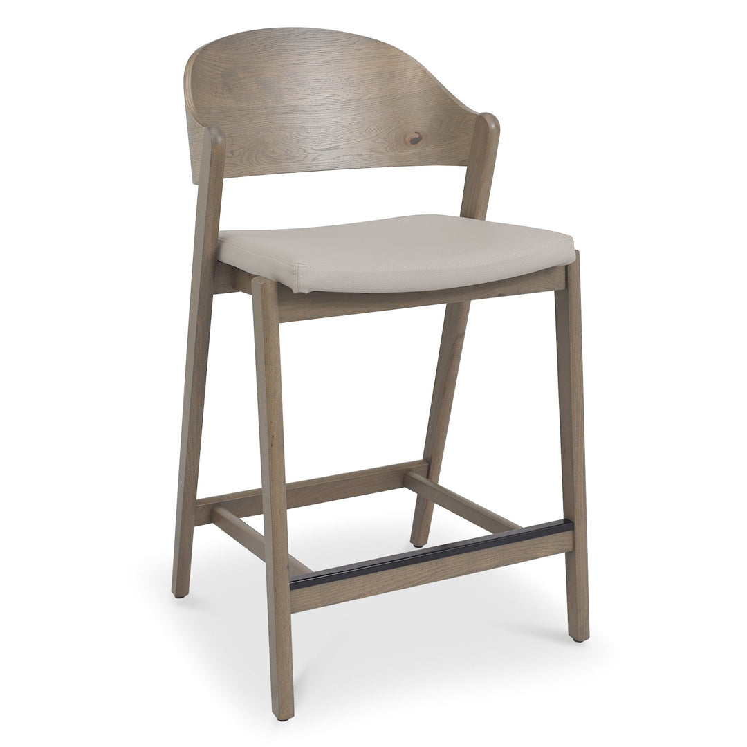 Bentley Designs Vega Grey Oiled Oak Bar Stool