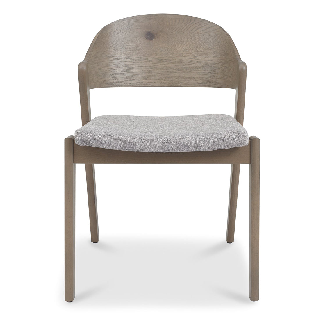 Bentley Designs Vega Grey Oiled Oak Ply Back Chairs (Pair)