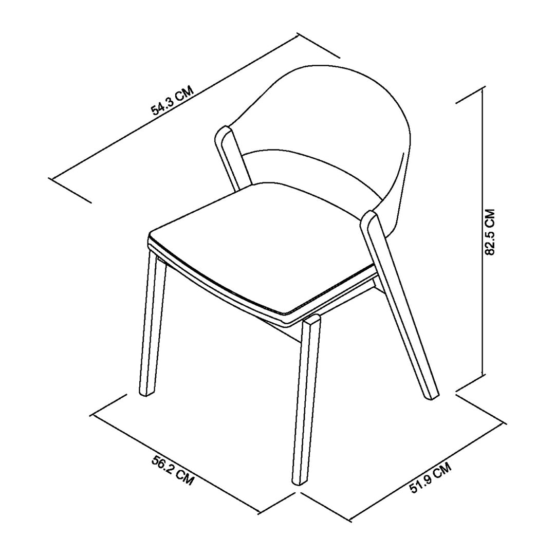 Bentley Designs Vega Grey Oiled Oak Ply Back Chairs (Pair)