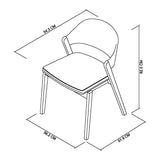 Bentley Designs Vega Grey Oiled Oak Ply Back Chairs (Pair)