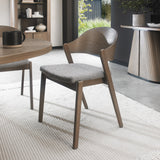 Bentley Designs Vega Grey Oiled Oak Ply Back Chairs (Pair)