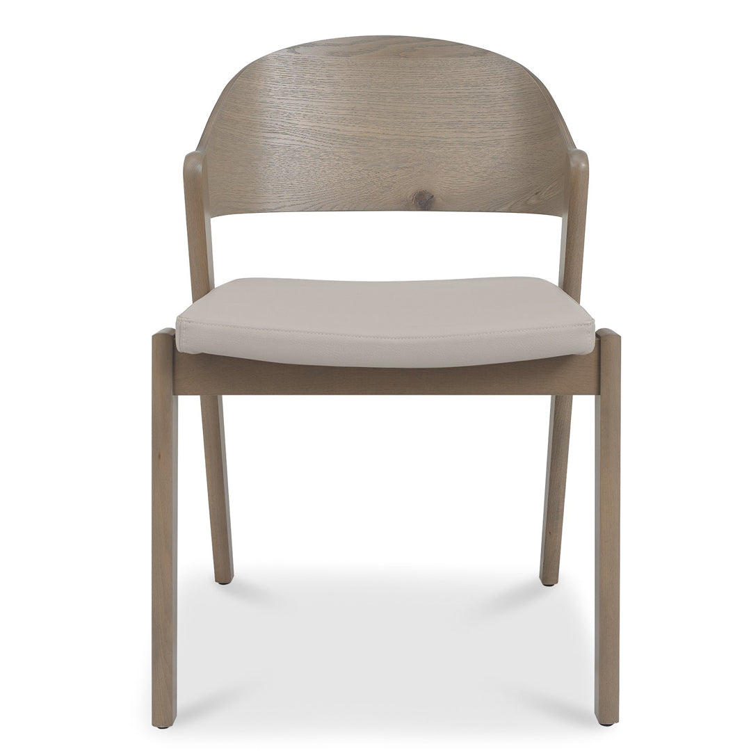 Bentley Designs Vega Grey Oiled Oak Ply Back Chairs (Pair)