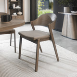 Bentley Designs Vega Grey Oiled Oak Ply Back Chairs (Pair)