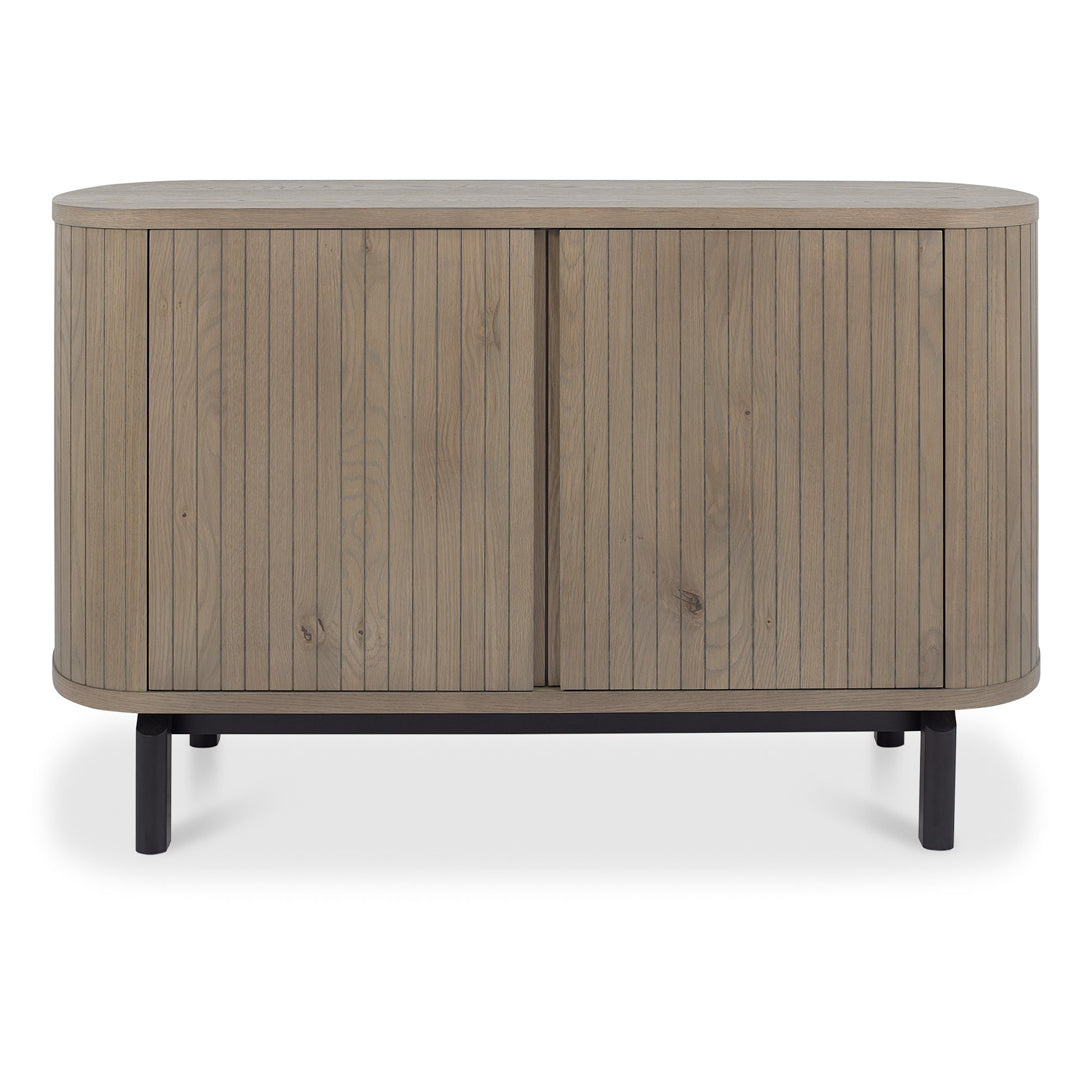Bentley Designs Vega Grey Oiled Oak & Peppercorn Narrow Sideboard